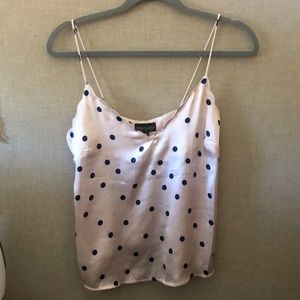 Polka Dot Silk Top
